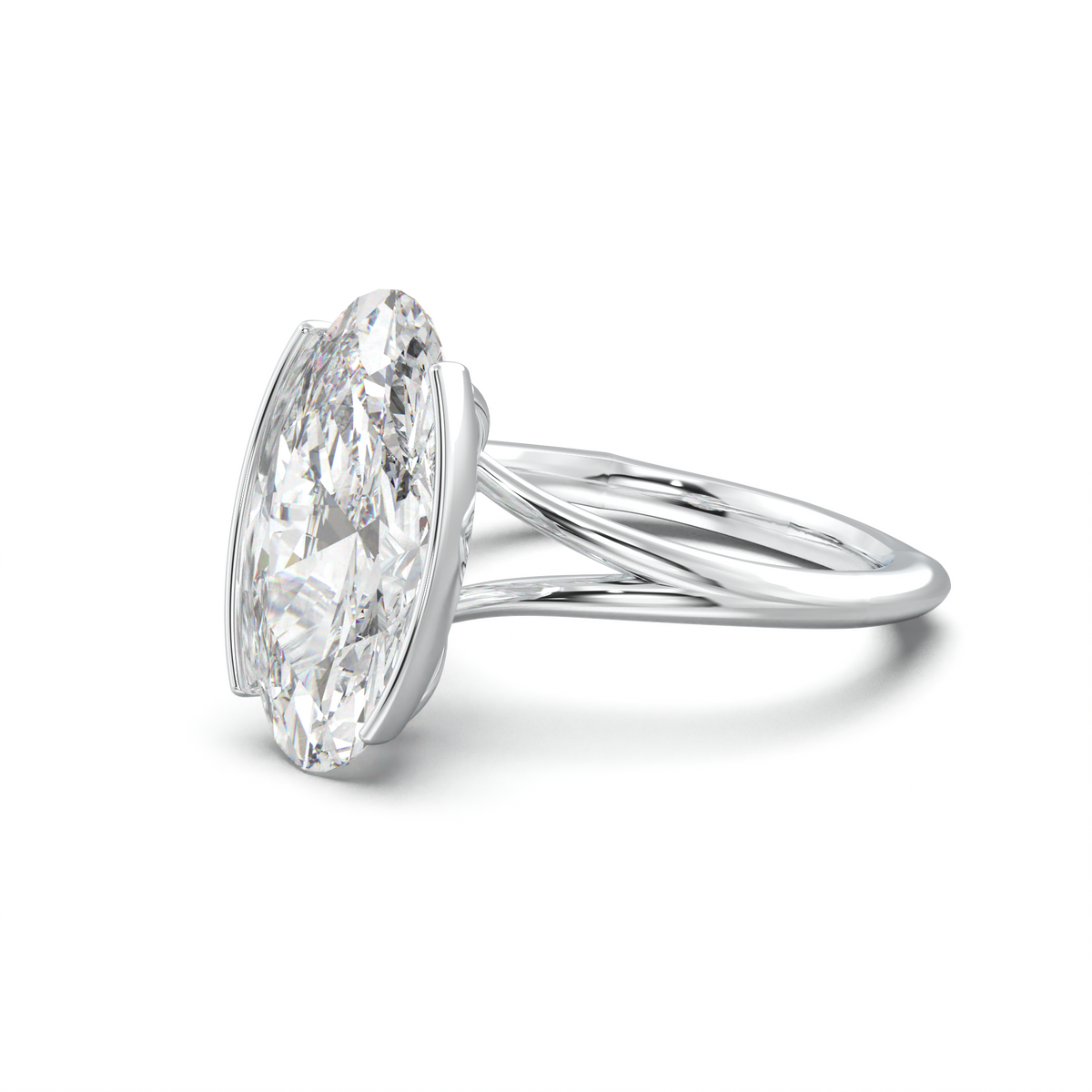Moval Halo Pavé Engagement Ring