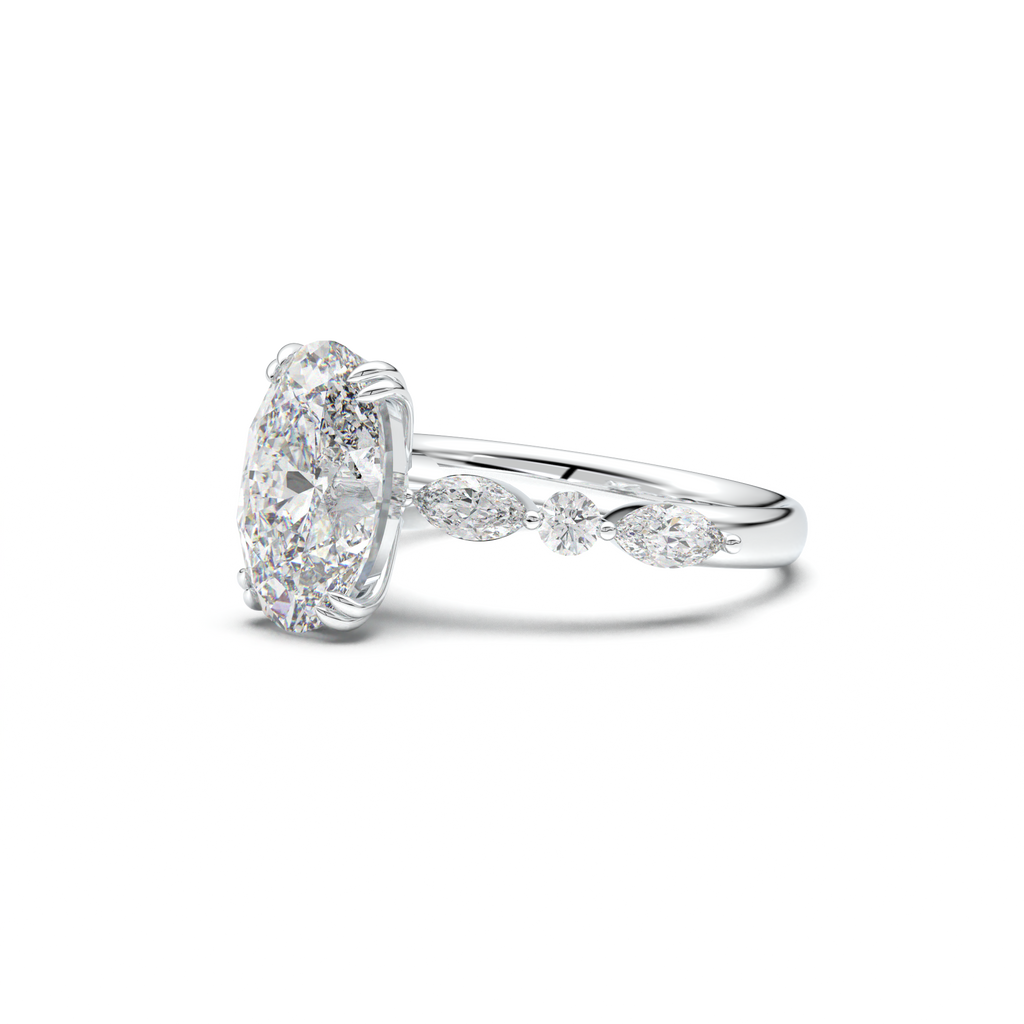 Oval Mixed-Shape Engagement Ring
