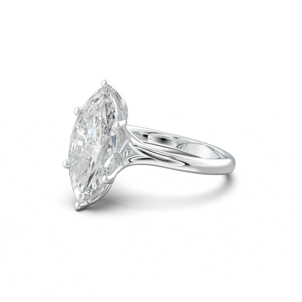 Marquise Solitaire with Hidden Diamond Accent