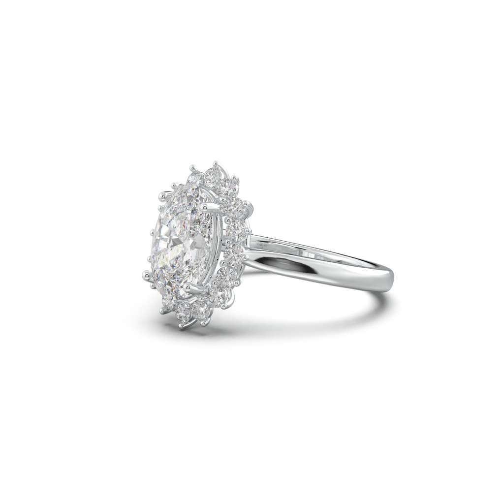 Oval Halo Engagement Ring