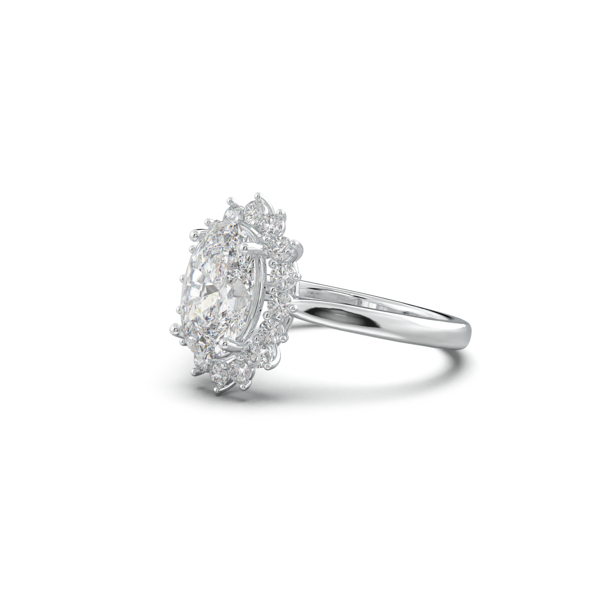 Oval Halo Engagement Ring