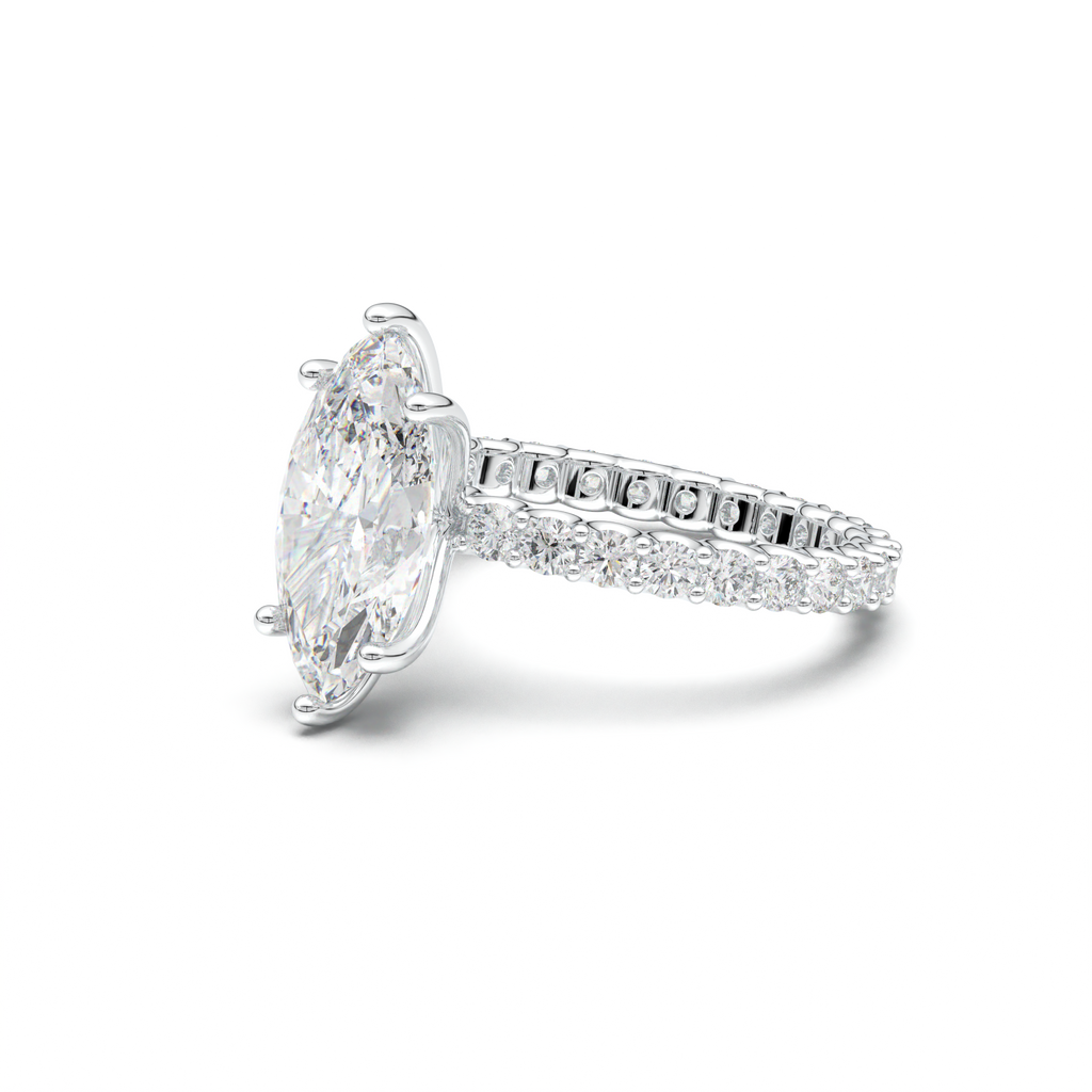 Marquise Pavé Engagement Ring