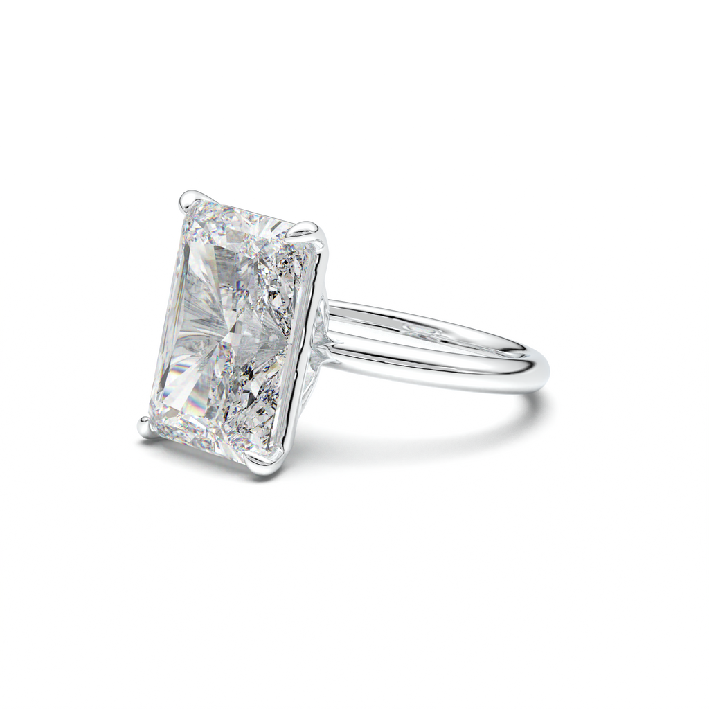 Radiant Solitaire Horseshoe Setting Engagement Ring