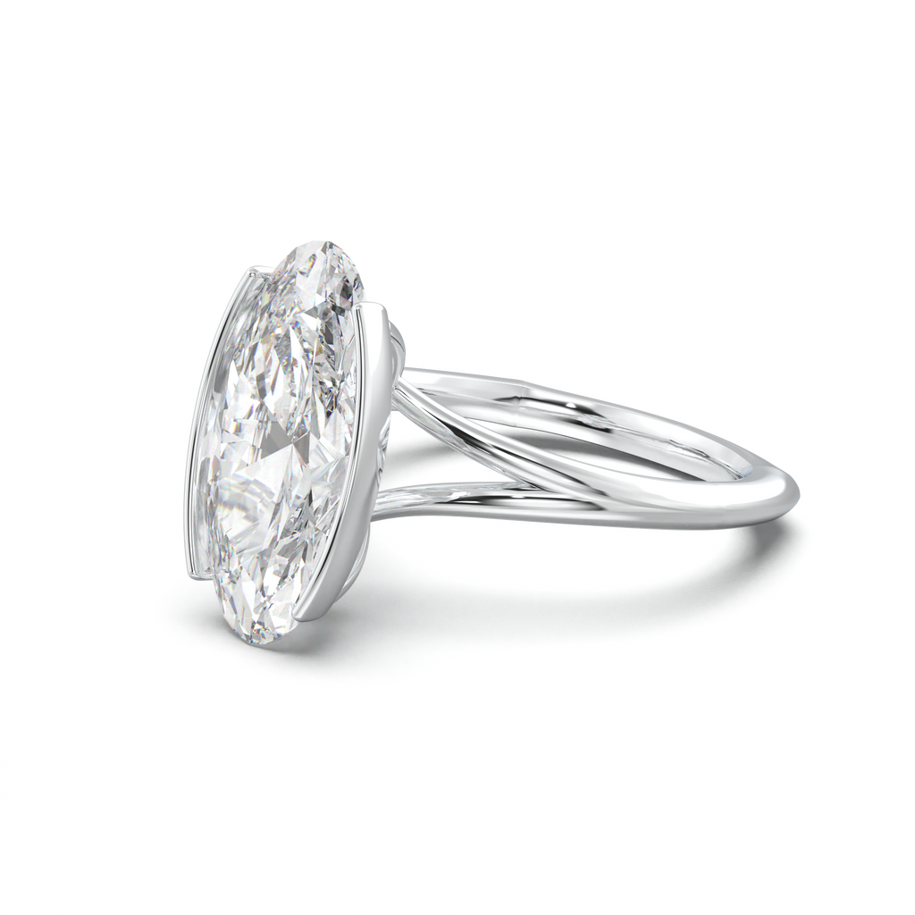 Moval Halo Pavé Engagement Ring
