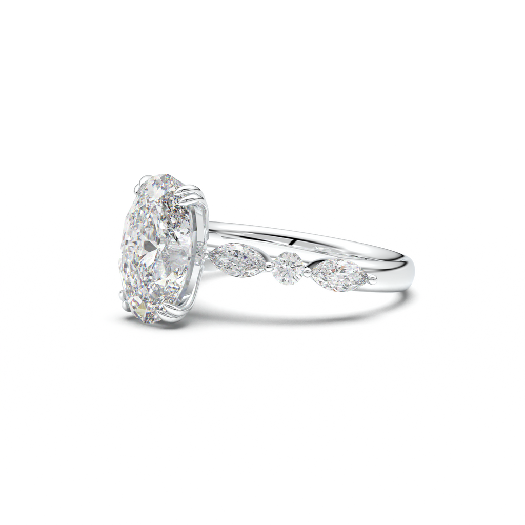 Oval Mixed-Shape Engagement Ring