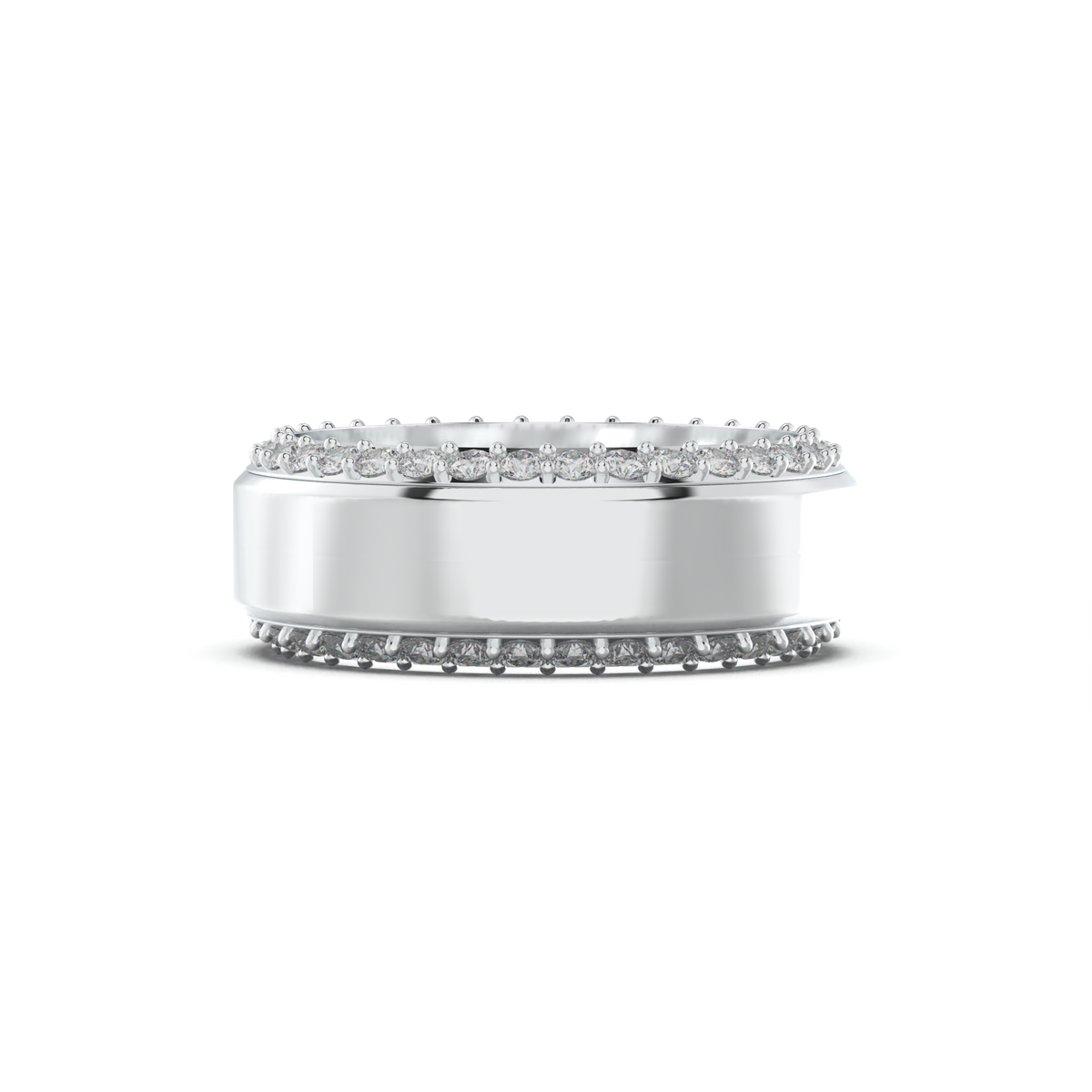 Double Pavé Edge Men's Band
