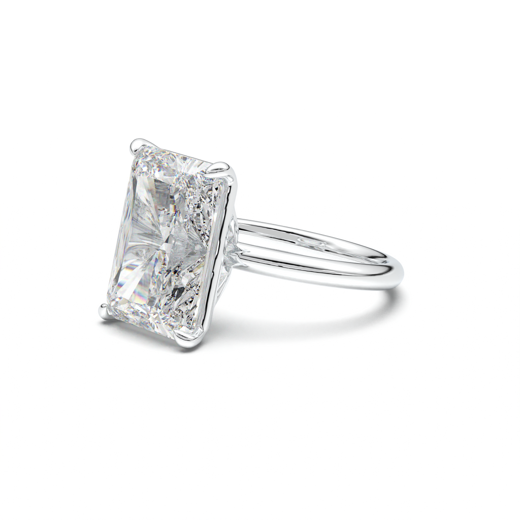 Radiant Solitaire Horseshoe Setting Engagement Ring