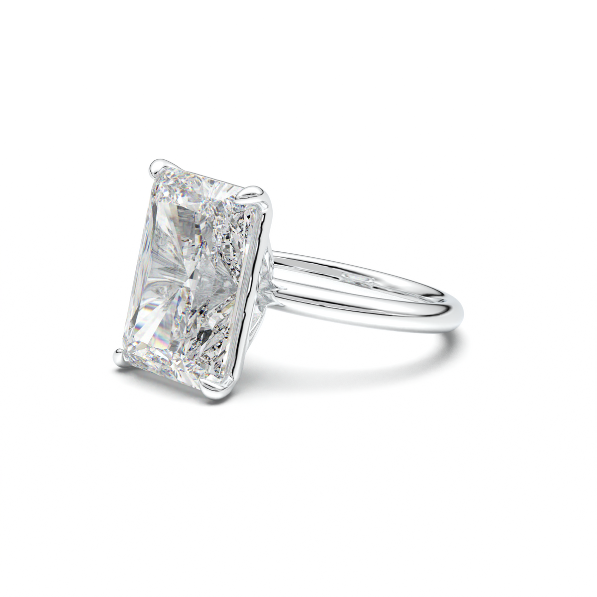 Radiant Solitaire Horseshoe Setting Engagement Ring