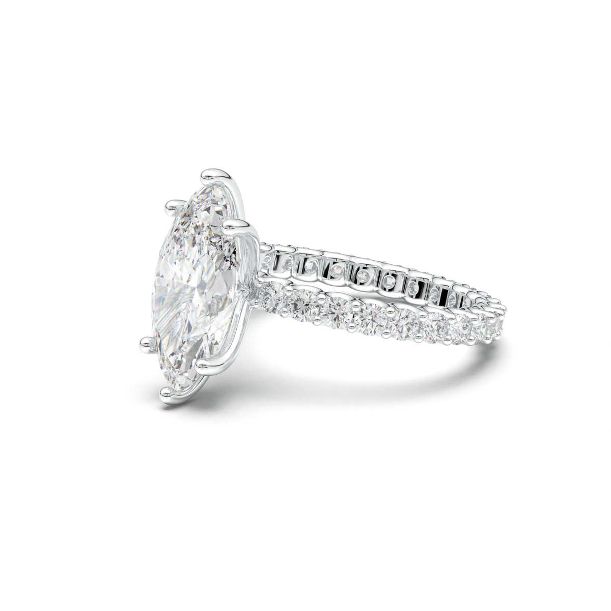 Marquise Pavé Engagement Ring