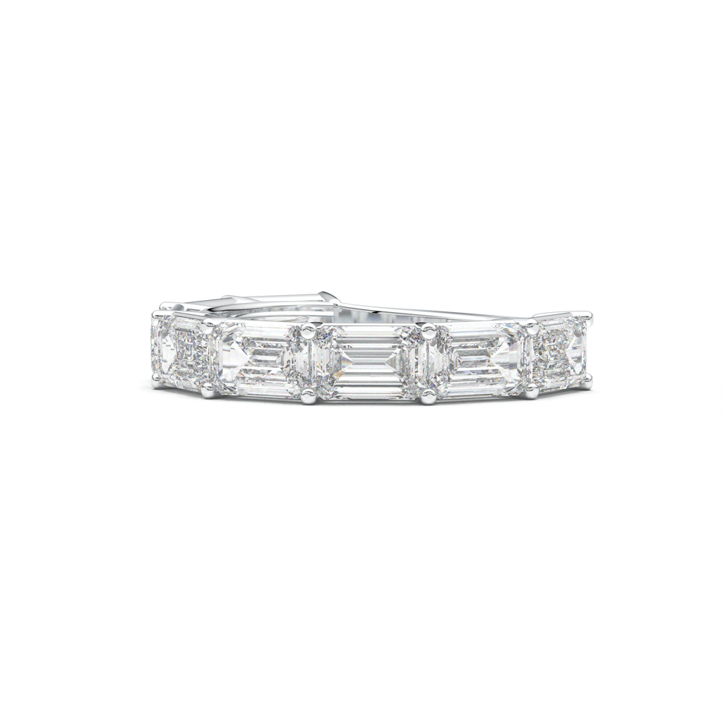 Emerald-Cut Six-Stone Wedding Band
