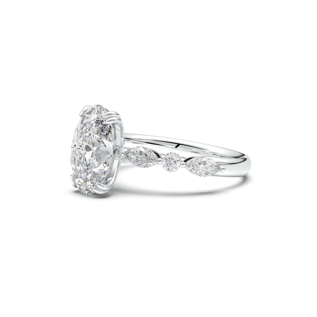 Oval Mixed-Shape Engagement Ring