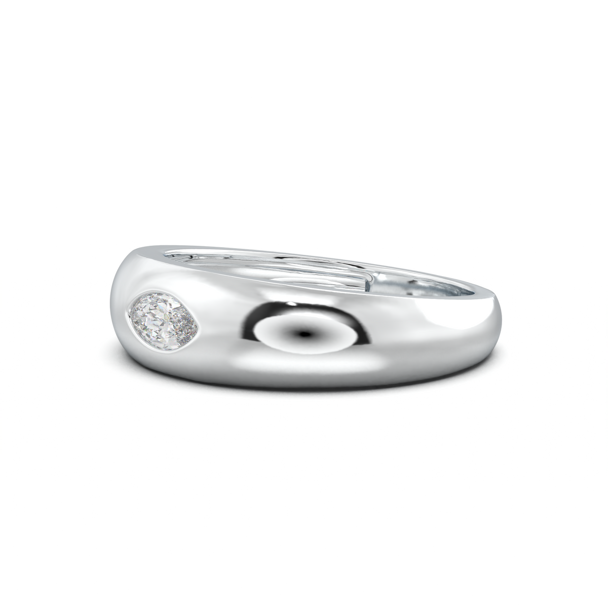 Flush-Set Marquise Men's Band