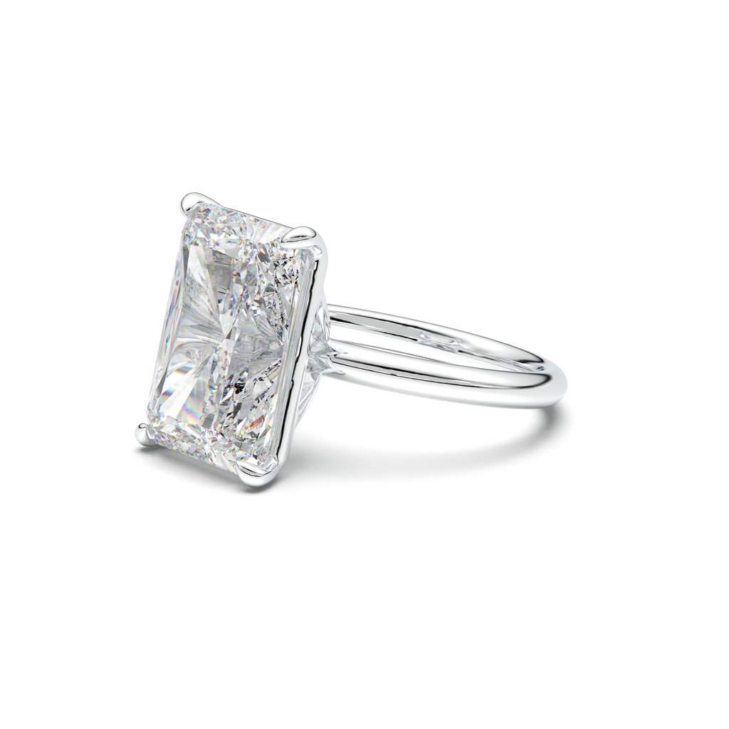 Radiant Solitaire Horseshoe Setting Engagement Ring