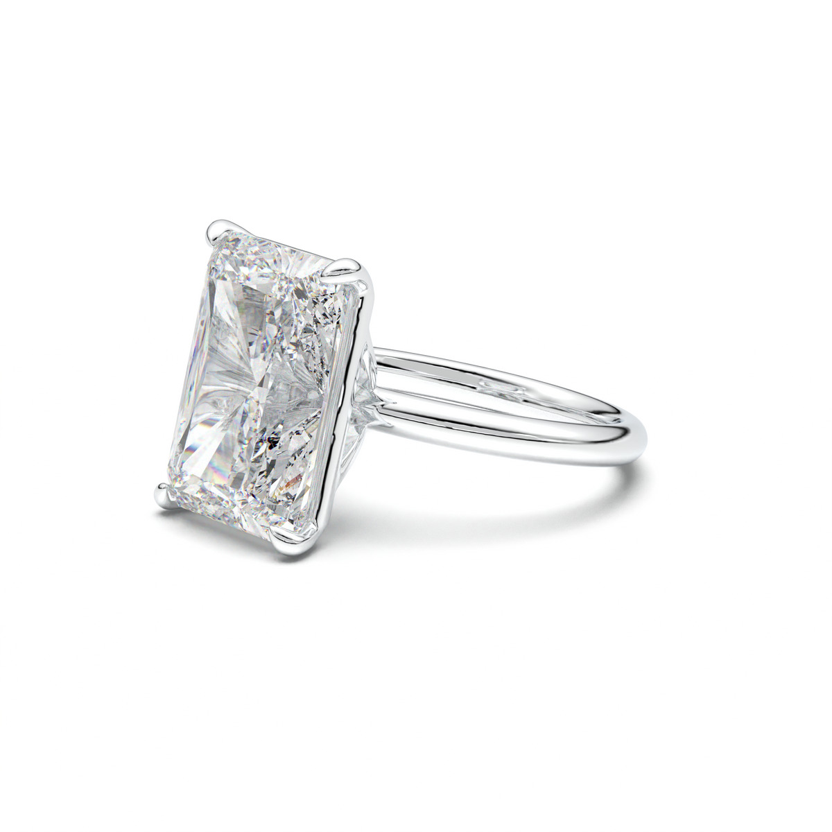 Radiant Solitaire Horseshoe Setting Engagement Ring
