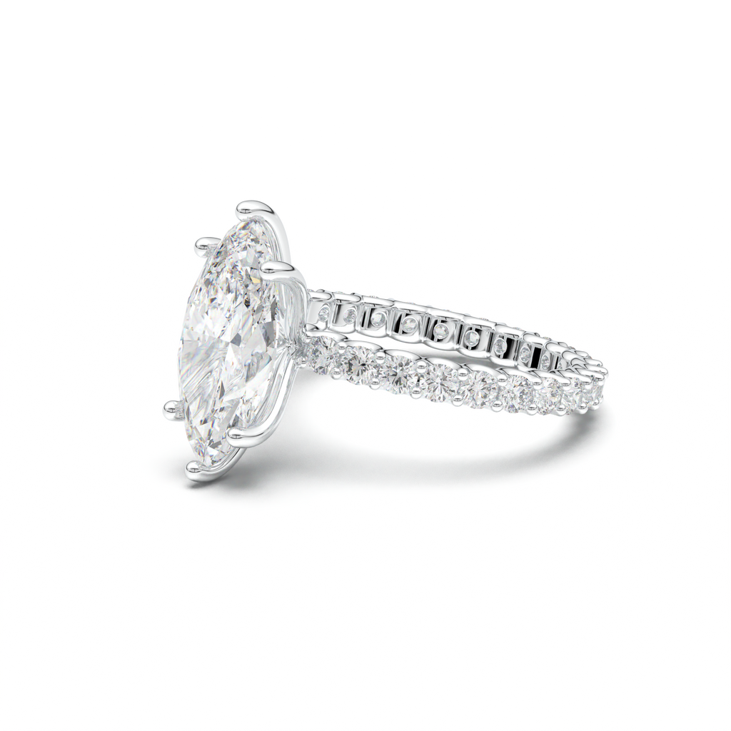 Marquise Pavé Engagement Ring