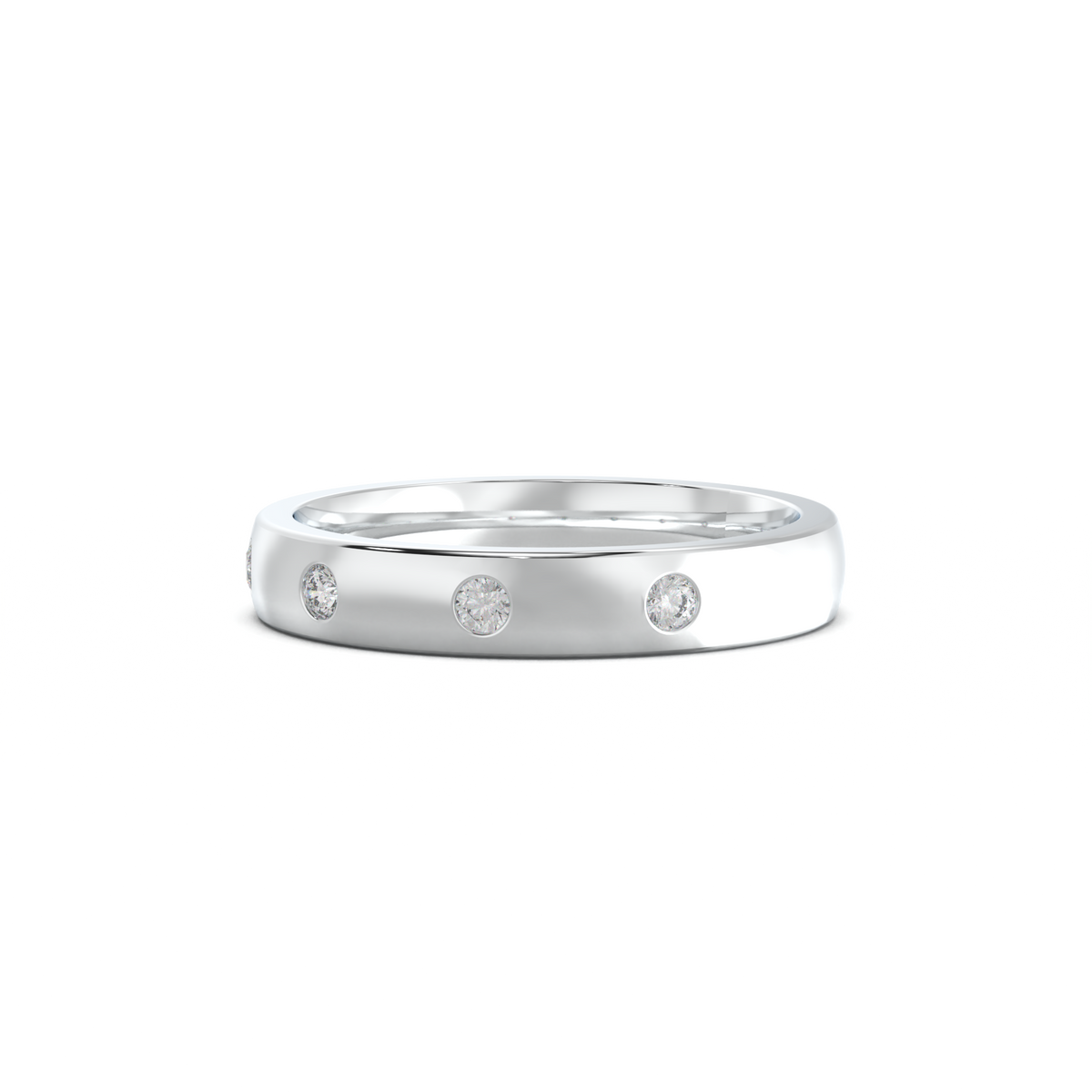 Five-Diamond Flush-Set Men's Band