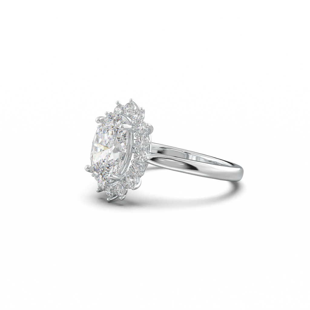 Oval Halo Engagement Ring