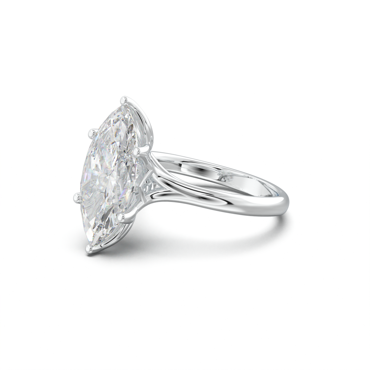 Marquise Solitaire with Hidden Diamond Accent