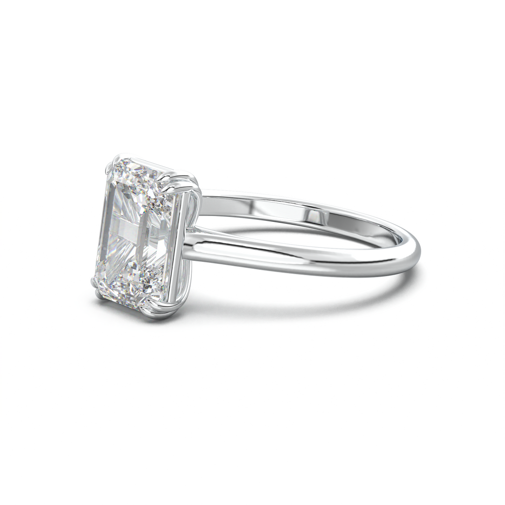 Emerald Solitaire Engagement Ring