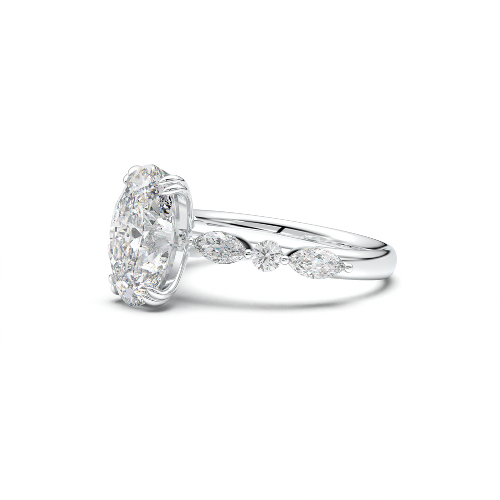 Oval Mixed-Shape Engagement Ring