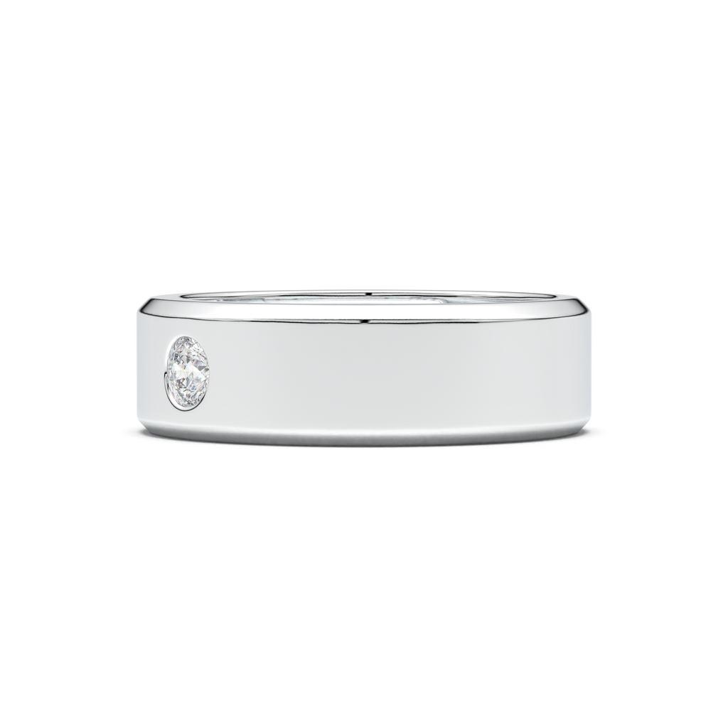 Flush-Set Round Men's Band