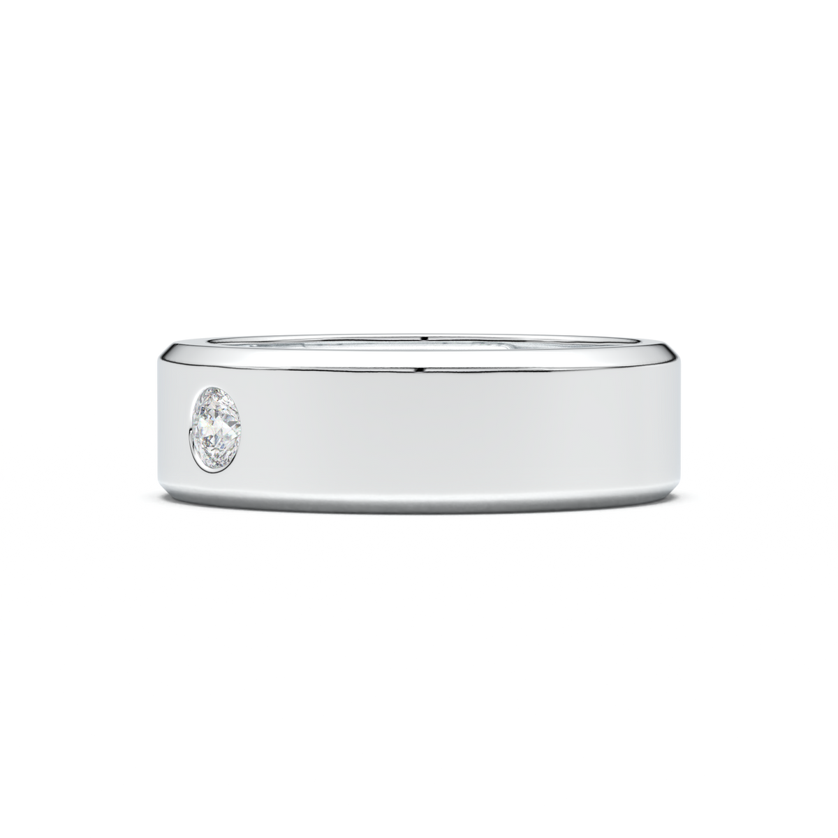 Flush-Set Round Men's Band