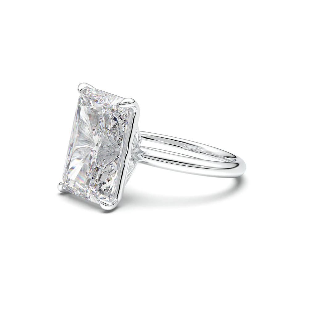 Radiant Solitaire Horseshoe Setting Engagement Ring