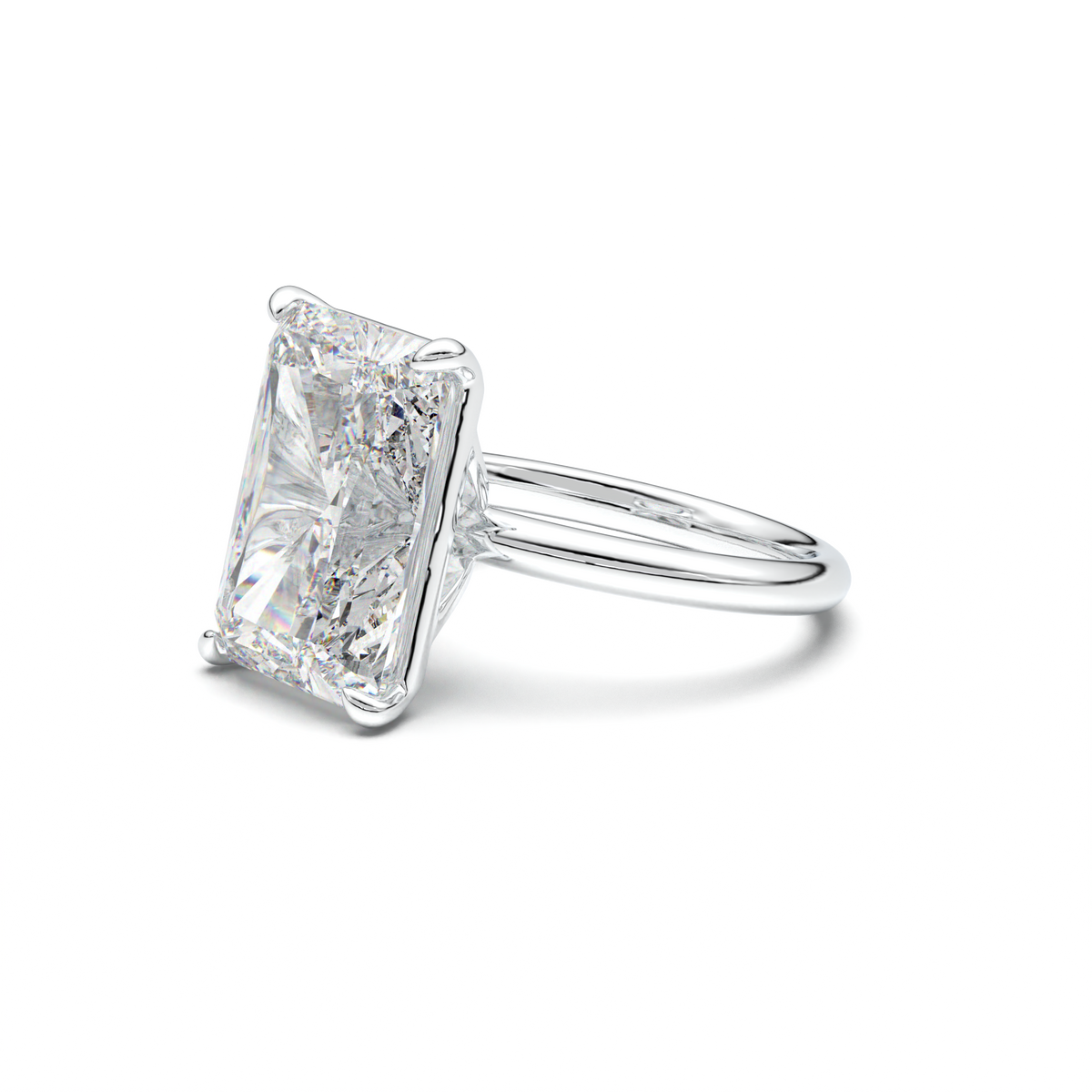 Radiant Solitaire Horseshoe Setting Engagement Ring