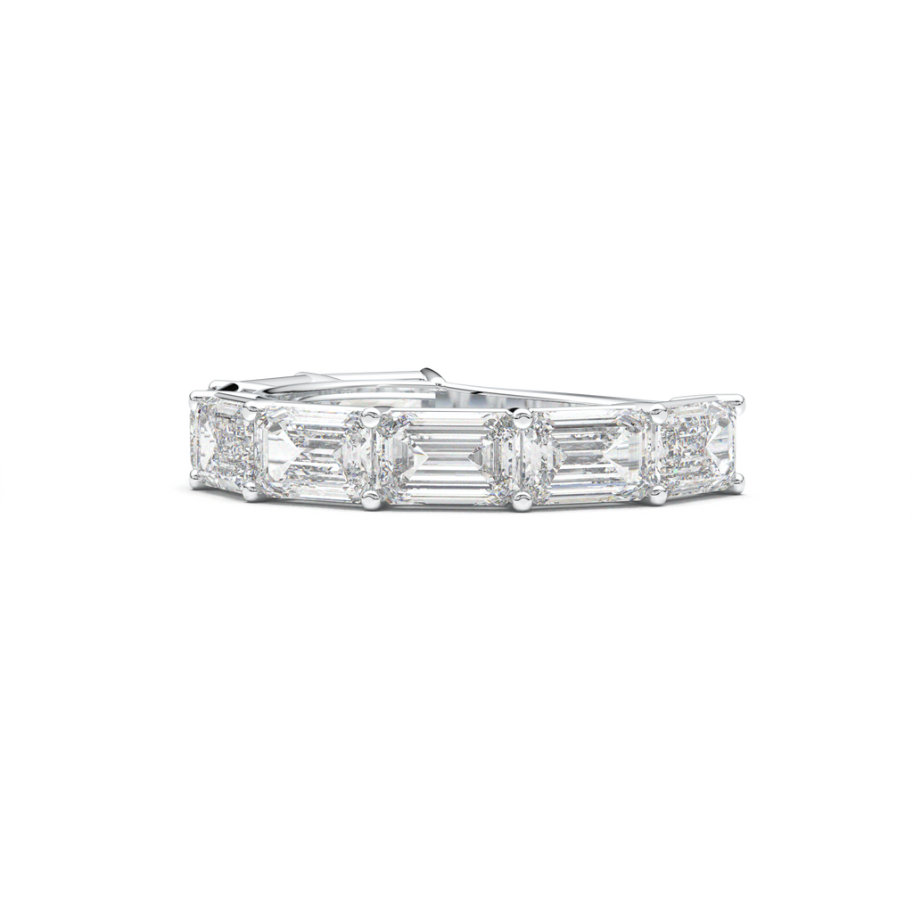 Emerald-Cut Six-Stone Wedding Band