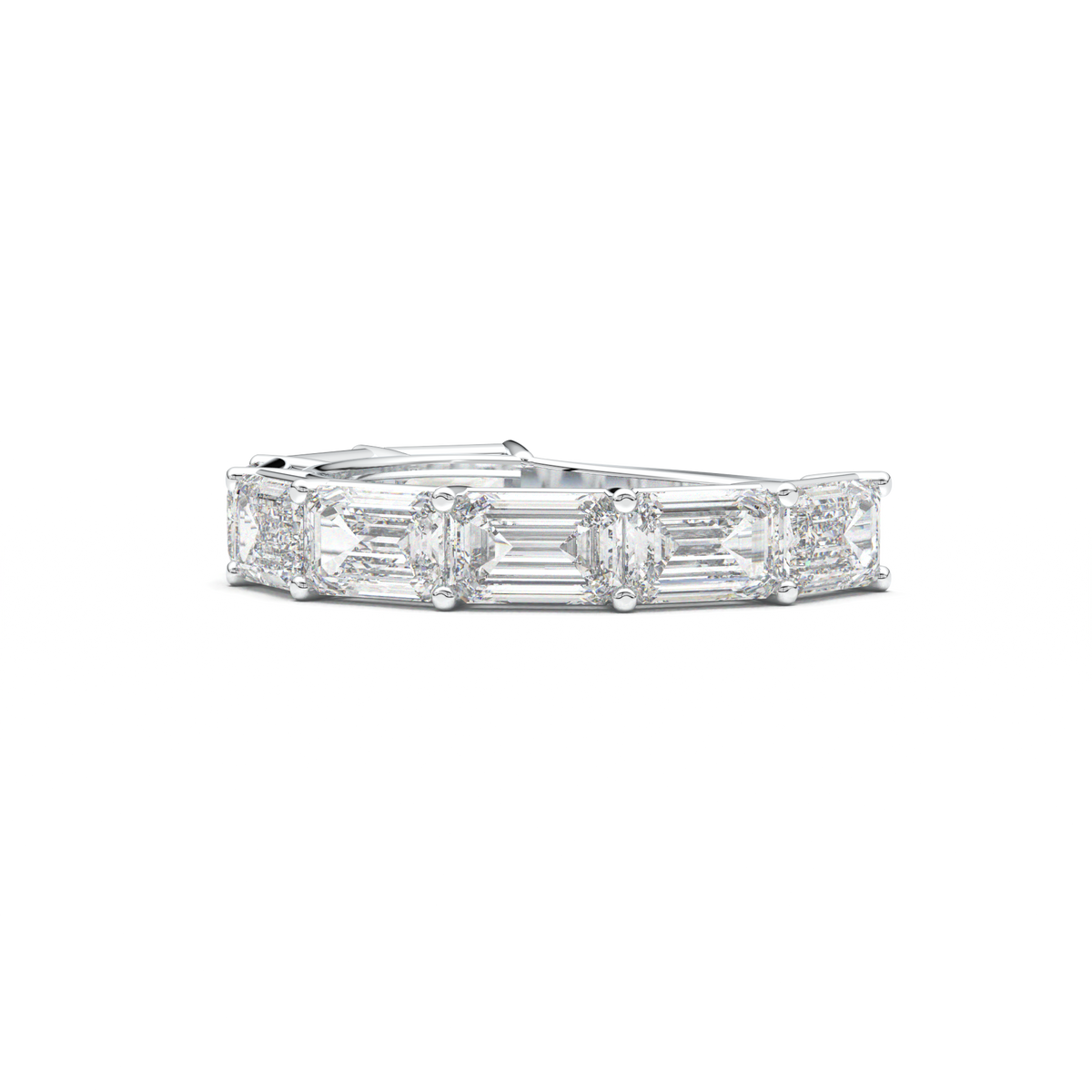 Emerald-Cut Six-Stone Wedding Band