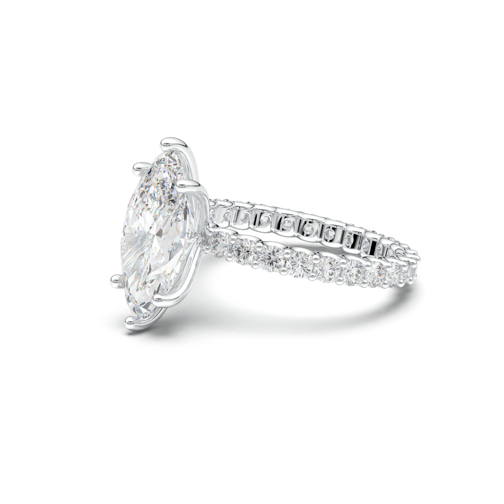 Marquise Pavé Engagement Ring