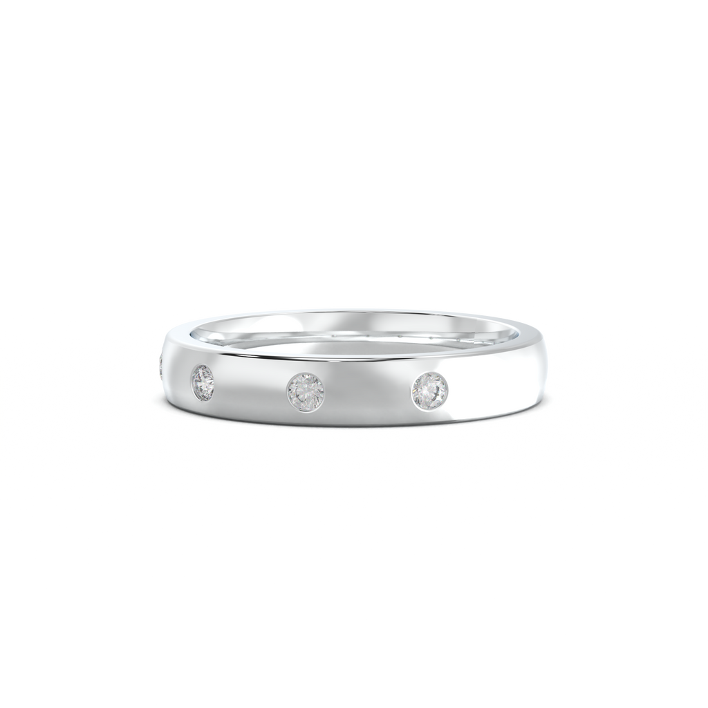 Five-Diamond Flush-Set Men's Band