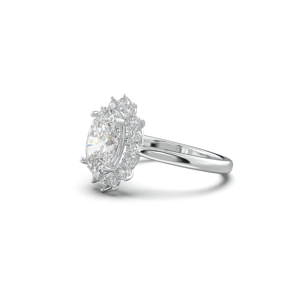 Oval Halo Engagement Ring