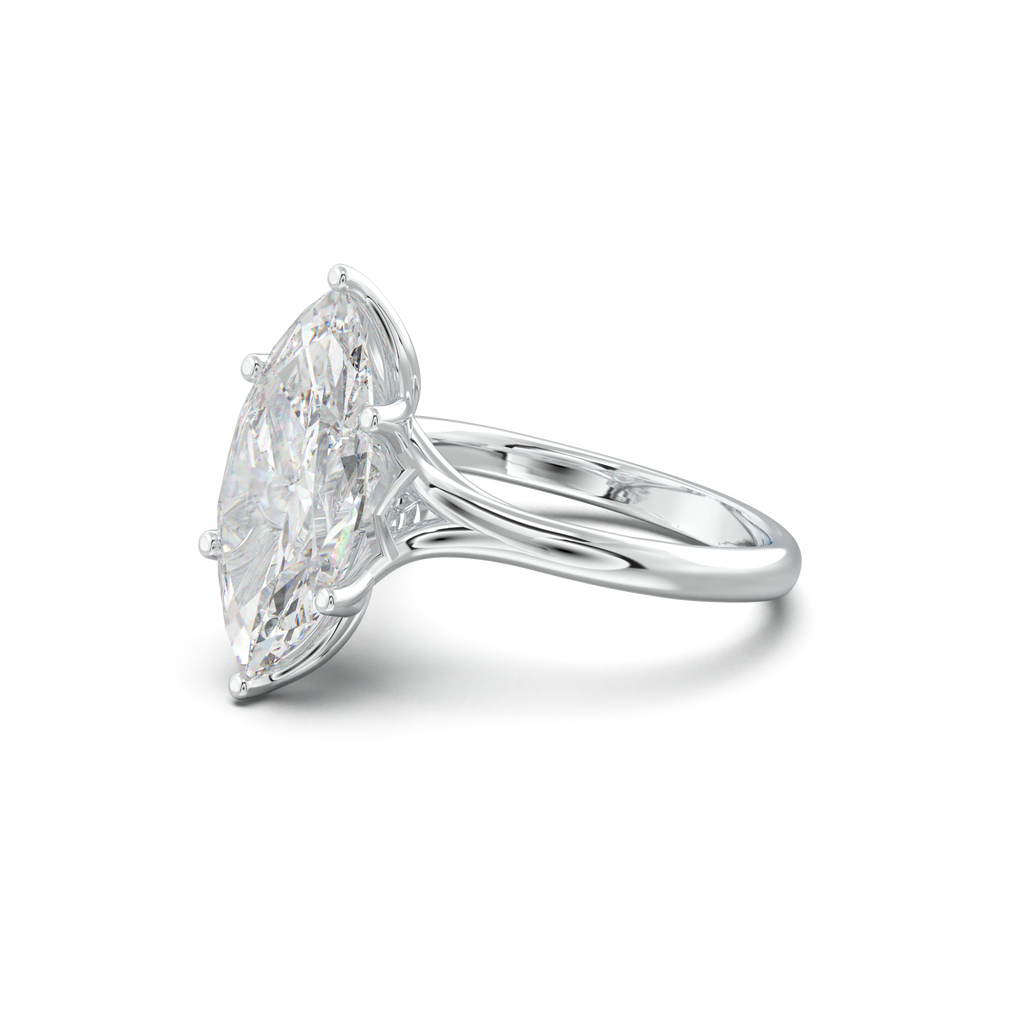 Marquise Solitaire with Hidden Diamond Accent