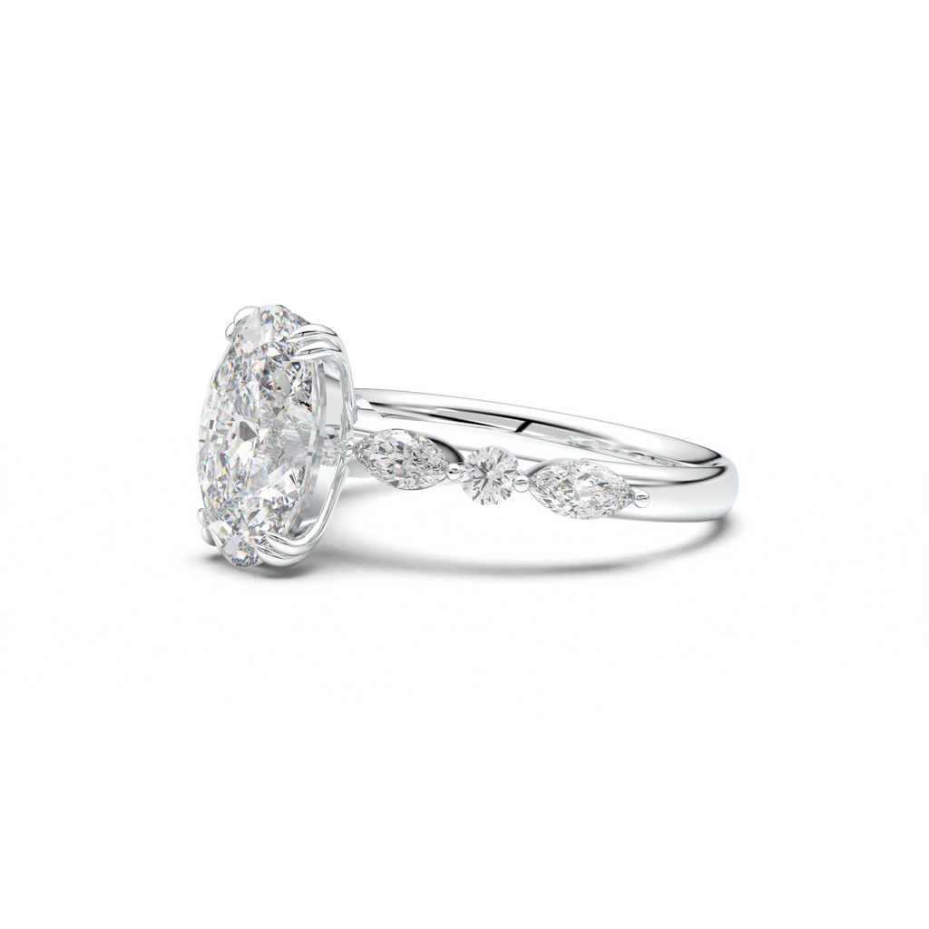 Oval Mixed-Shape Engagement Ring