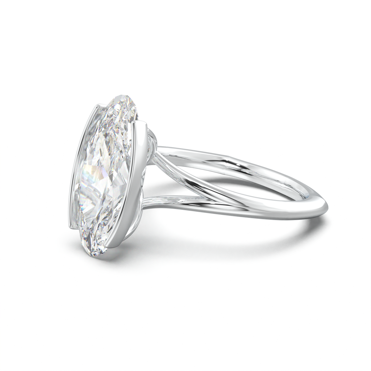 Moval Halo Pavé Engagement Ring