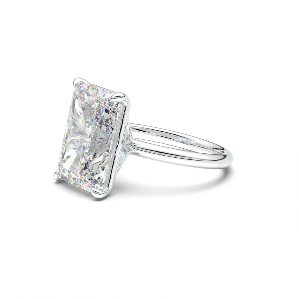 Radiant Solitaire Horseshoe Setting Engagement Ring