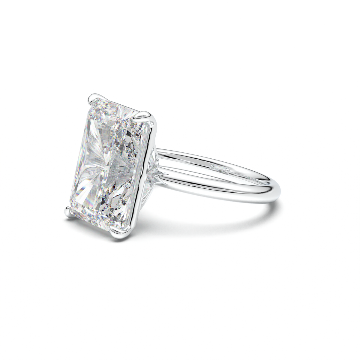 Radiant Solitaire Horseshoe Setting Engagement Ring