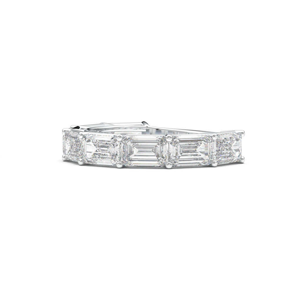 Emerald-Cut Six-Stone Wedding Band