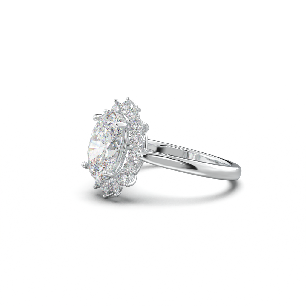 Oval Halo Engagement Ring