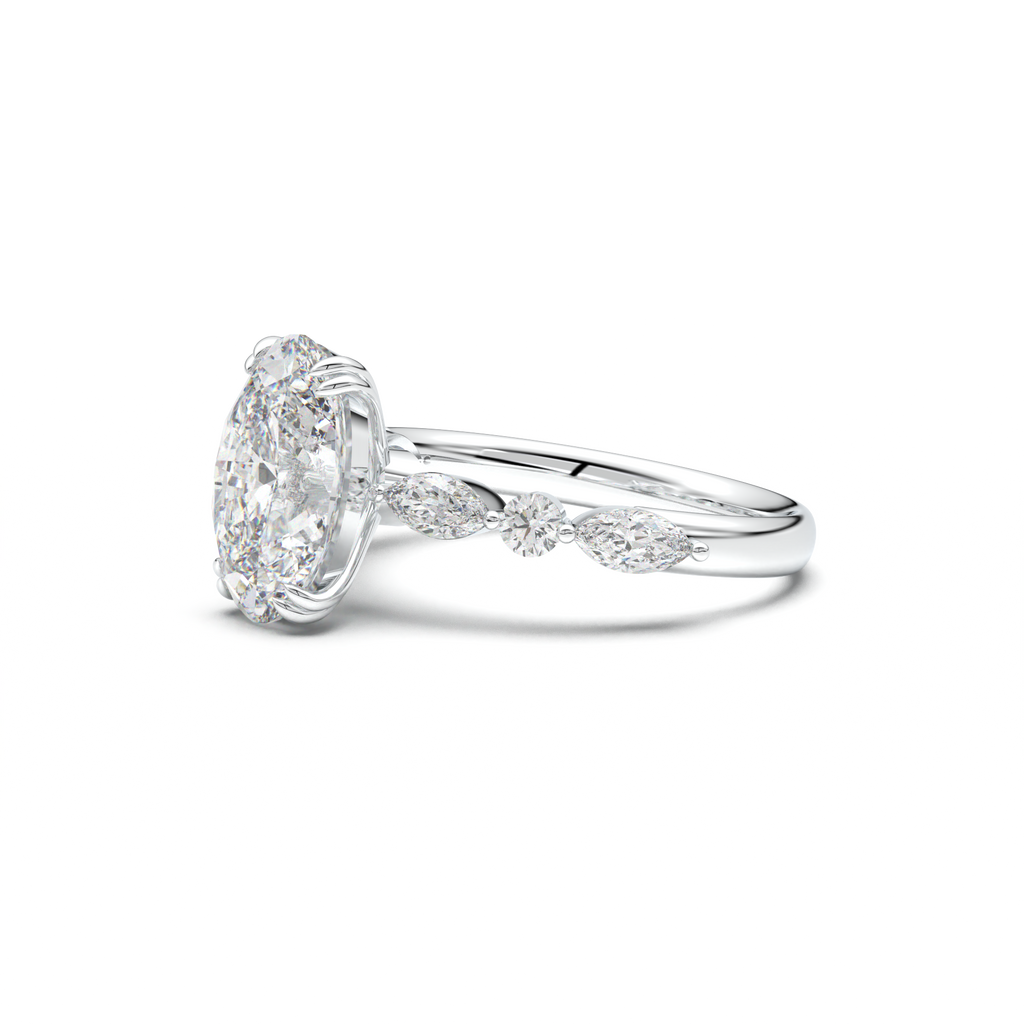 Oval Mixed-Shape Engagement Ring