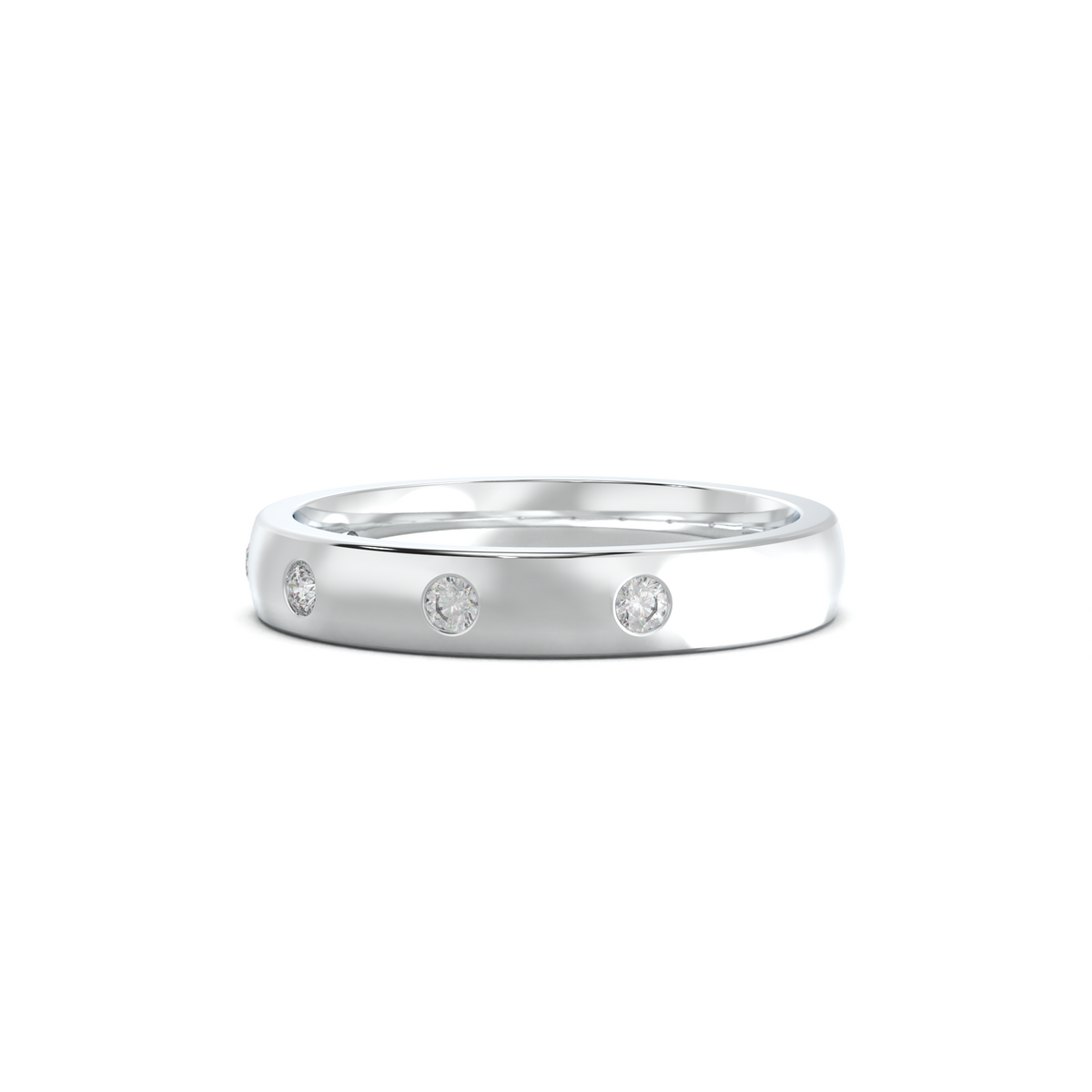 Five-Diamond Flush-Set Men's Band