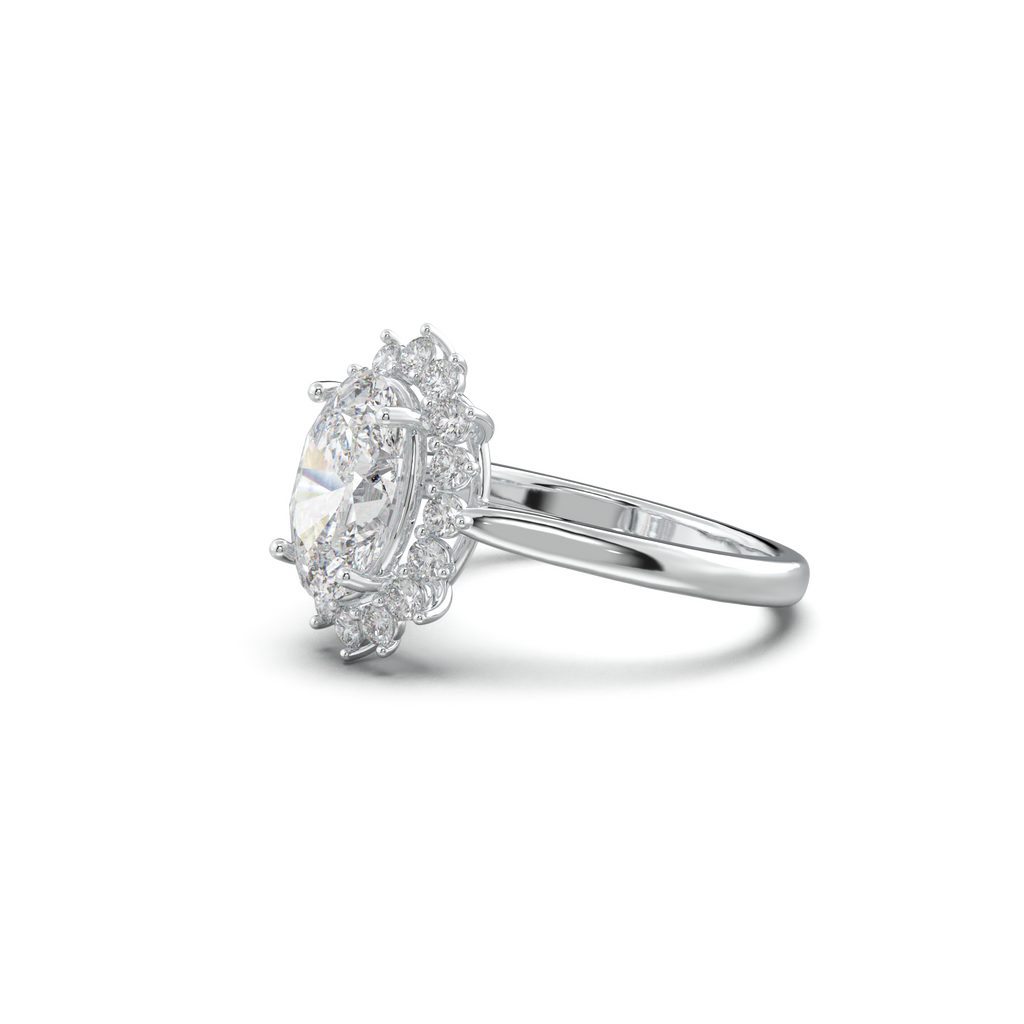 Oval Halo Engagement Ring
