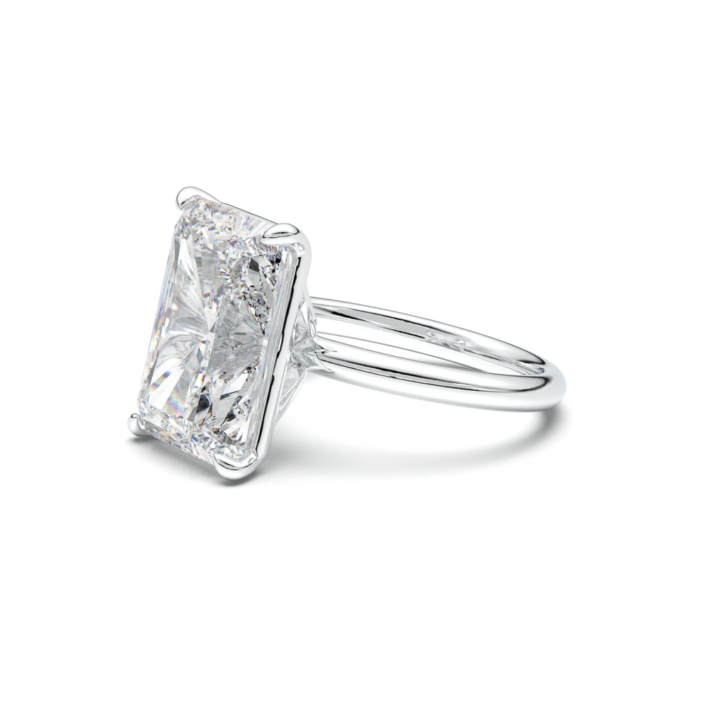 Radiant Solitaire Horseshoe Setting Engagement Ring