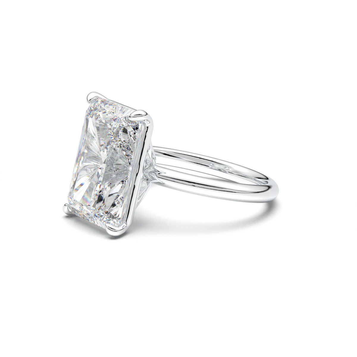 Radiant Solitaire Horseshoe Setting Engagement Ring