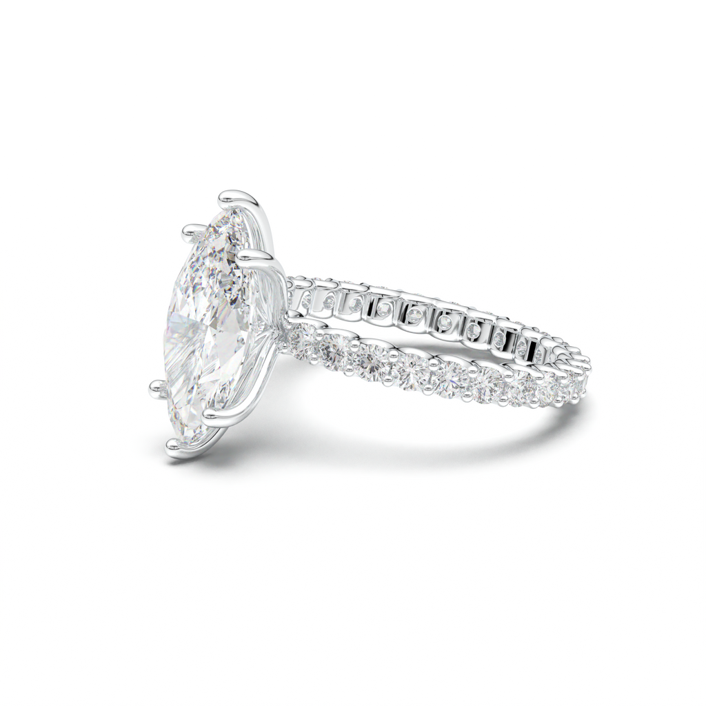 Marquise Pavé Engagement Ring