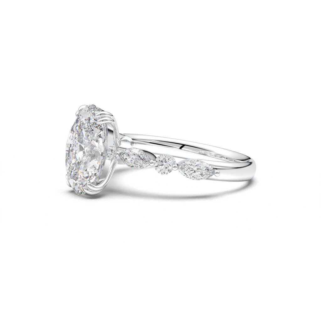 Oval Mixed-Shape Engagement Ring