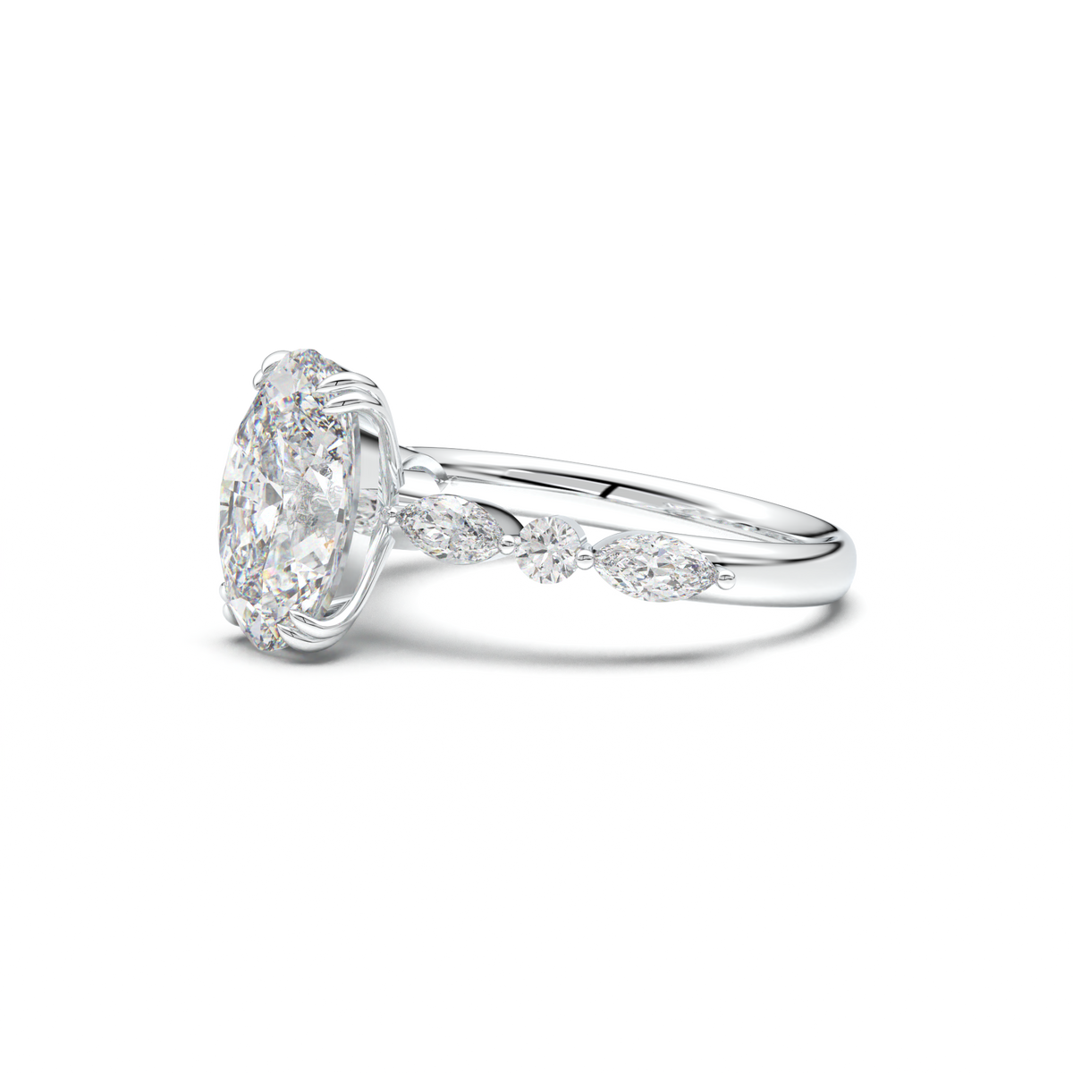 Oval Mixed-Shape Engagement Ring