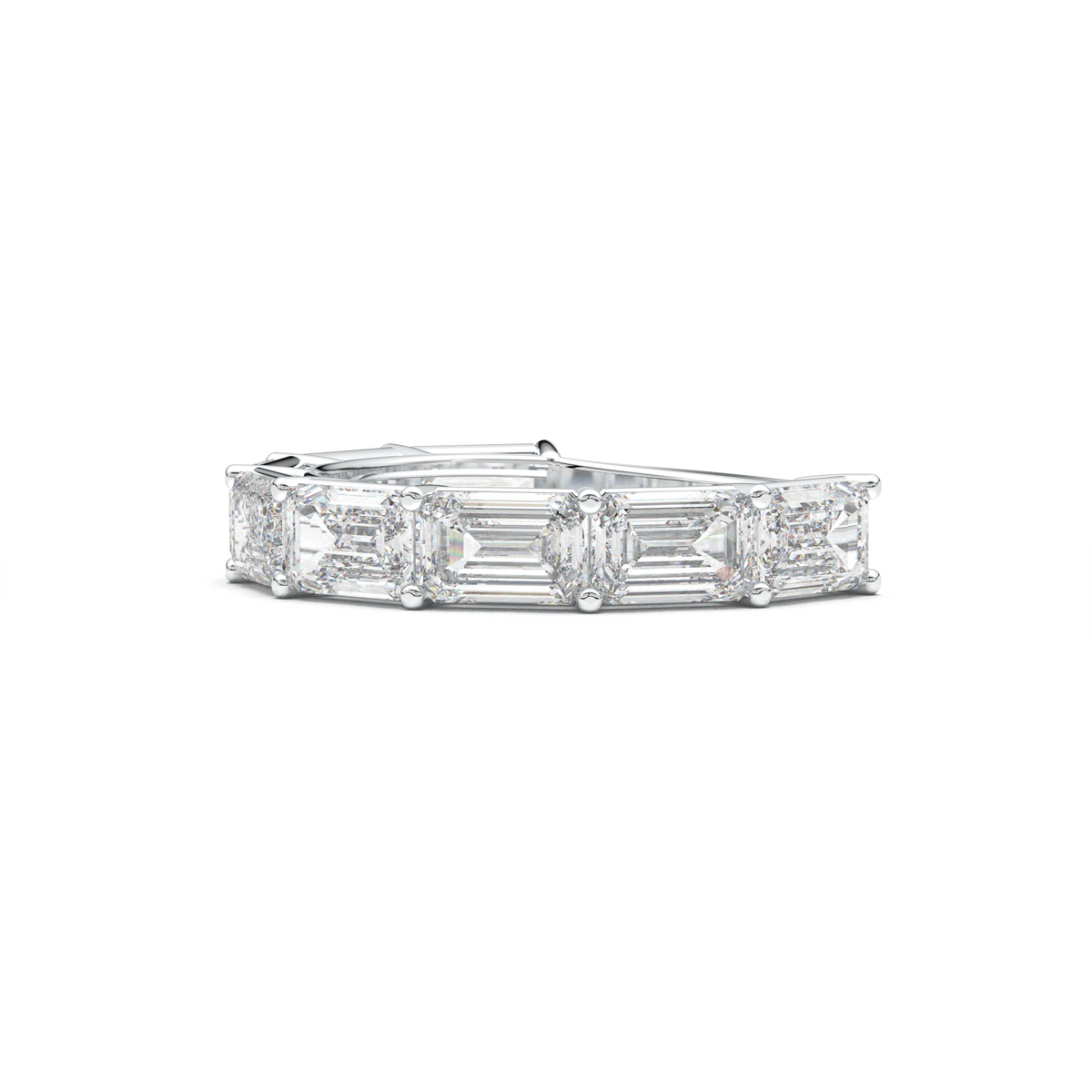 Emerald-Cut Six-Stone Wedding Band