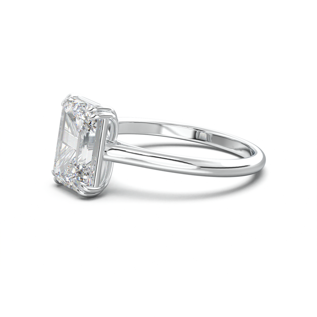 Emerald Solitaire Engagement Ring